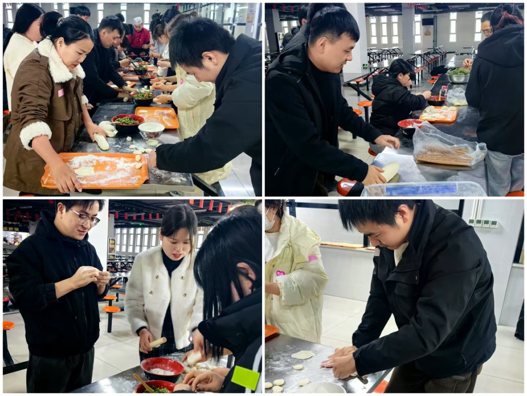 fun88官网微电组织冬至节包饺子运动