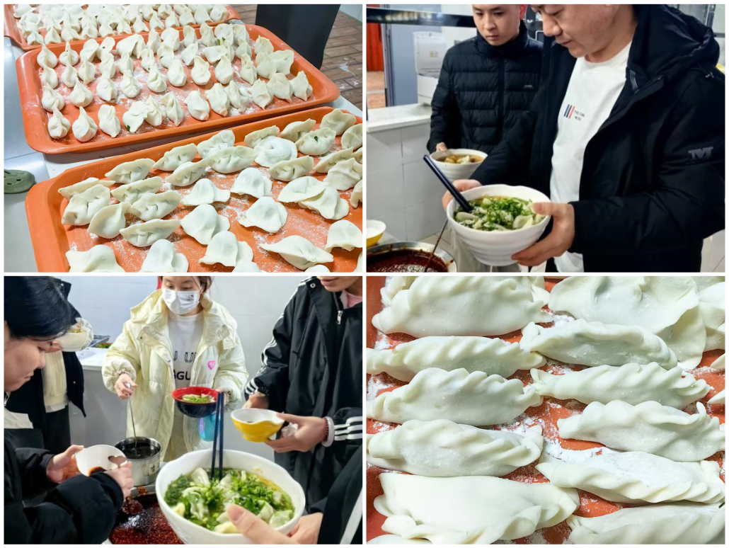 fun88官网微电组织冬至节包饺子运动